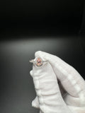 Size 7 14k White Gold .55ct Fancy Pink VS1 Pear Lab Diamond Center & .35ctw E VVS2 Lab Diamonds on Band EGL Certified 2.52g
