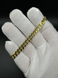 7.5" 14k Yellow Gold Cuban 7mm 28.2g