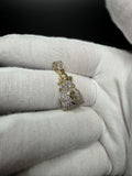 1.25" 10k Yellow Gold Money Bag 3/4ctw Natural Diamond Pendant 5mm Bail 3.1g