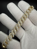9" 10mm gold over silver moissanite Cuban bracelet, 7.75ctw D VVS1, 36.6g – Ott Family Jewelry (6)