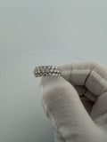 Size 7 14k White Gold 3ctw E-F VS/VVS Lab Diamond 3 Row Fashion Ring 4.35g