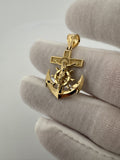 1.25" 14k Yellow Gold Mariner Cross 5mm Bail 2.8g