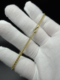 8.5" 14k Yellow Gold Franco 2.5mm 8.26g