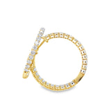 2.00ctw lab grown diamond 1 inch inside-out hoop earrings in 14K yellow gold, view 2 - Ott Family Jewelry