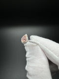 Size 7 14k White Gold .55ct Fancy Pink VS1 Pear Lab Diamond Center & .35ctw E VVS2 Lab Diamonds on Band EGL Certified 2.52g