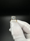 Size 6 14k Yellow Gold 5ct F VS+ Lab Diamond Solitaire Ring 3.5g