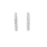 3.00ctw lab grown diamond 1 inch inside-out hoop earrings in 14K white gold - Ott Family Jewelry