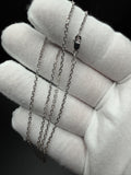 18" 14k White Gold Herme$ Link 1.8mm 3.7g