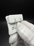 10mm 14k White Gold 1/10ctw Natural Diamond Huggies .84g