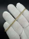 7.5" 14k Yellow Gold Franco 3mm 9.7g