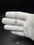 16-18" Adjustable Silver Cable Chain with 1ct Pear Shape VS/VVS Lab Diamond Solitaire Pendant 1.5g