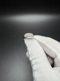Size 7 Silver .8ctw VS/VVS 3 Row Lab Diamond Fashion Ring 3.2g