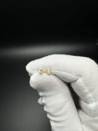 Gold over Silver .25ctw VS/VVS Lab Diamond Studs 0.8g