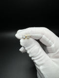 Gold over Silver 1ctw VS/VVS Lab Diamond Studs 1.2g