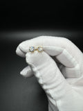 Gold over Silver 1ctw VS/VVS Lab Diamond Studs 1.2g