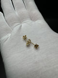 Gold over Silver .5ctw VS/VVS Lab Diamond Studs 1.0g
