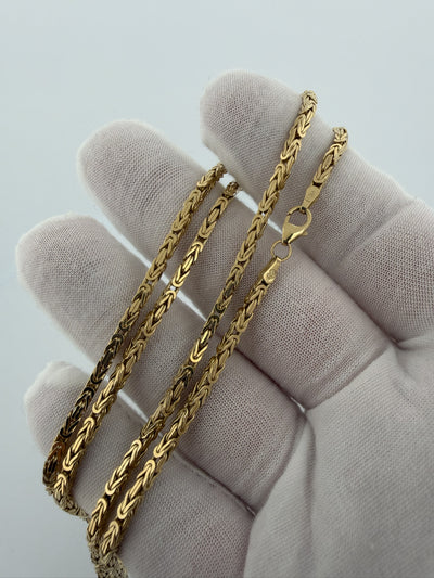 22" 14k Yellow Gold Byzantine 3mm 21.3g