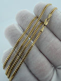 22" 14k Yellow Gold Cuban 2mm 7.46g
