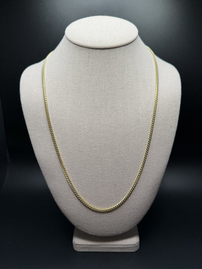 24" 14K Yellow Gold Cuban 3mm 17.93g
