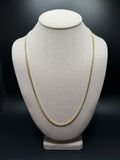 24" 14K Yellow Gold Cuban 3mm 17.93g
