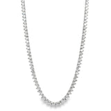 18" Silver 10ctw Lab Diamond Tennis Necklace