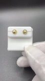 6mm 14k Yellow Gold Diamond Cut Ball Studs Screw Back Posts .4g