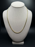22" 14K Yellow Gold Cuban 4mm 27.32g
