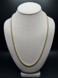 24" 14k Yellow Gold Monaco Bead Chain 4mm 20.04g