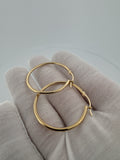 35mm x 2mm 18k Yellow Gold Hoops 2.84g