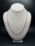 22" 14K Yellow Gold Cuban 4mm 27.32g