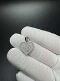 1" 2ctw Moissanite Heart Pendant 5.5mm Bail 2.3g