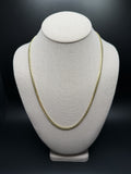 22" 14K Yellow Gold Cuban 4mm 27.38g