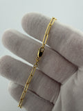 9.5" 14k Yellow Gold Paperclip 3.5mm 2.05g
