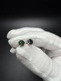 5mm Silver Black Opal Studs 1.4g