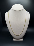 24" 14K Yellow Gold Cuban 3mm 17.93g