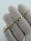 7" 14K Yellow Gold Rope 2.5mm 3.42g