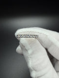 Size 7 Platinum 950 1/2ctw VS/VVS Lab Diamond Half Eternity Band 4.1g