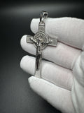 2.5" Silver Crucifix Square Cross Very High Detail 9.6g