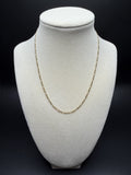16" 14k Yellow Gold Figaro 2mm 2.94g