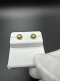 6mm 14k Yellow Gold Diamond Cut Ball Studs Screw Back Posts .4g