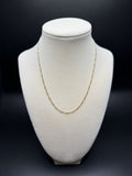 16" 14k Yellow Gold Figaro 2mm 2.94g