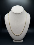 22" 14k Yellow Gold Byzantine 3mm 21.3g