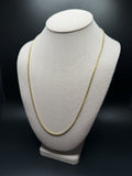 24" 14K Yellow Gold Cuban 3mm 17.93g