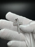 1.5" 2.5ctw Moissanite Silver Cross 5mm Bail 3.3g