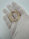 35mm x 2mm 18k Yellow Gold Hoops 2.84g