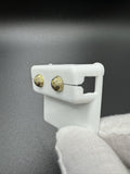 6mm 14k Yellow Gold Diamond Cut Ball Studs Screw Back Posts .4g