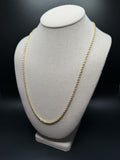 24" 10K Yellow Gold Rope 3mm 16.4g