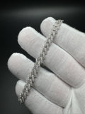 7.5" 3ctw Moissanite Silver Cuban 6mm 10.5g