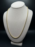 24" 14k Yellow Gold Monaco Bead Chain 4mm 20.04g
