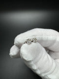 5mm 10k White Gold 1/5ctw Natural Diamond Cluster Studs .7g